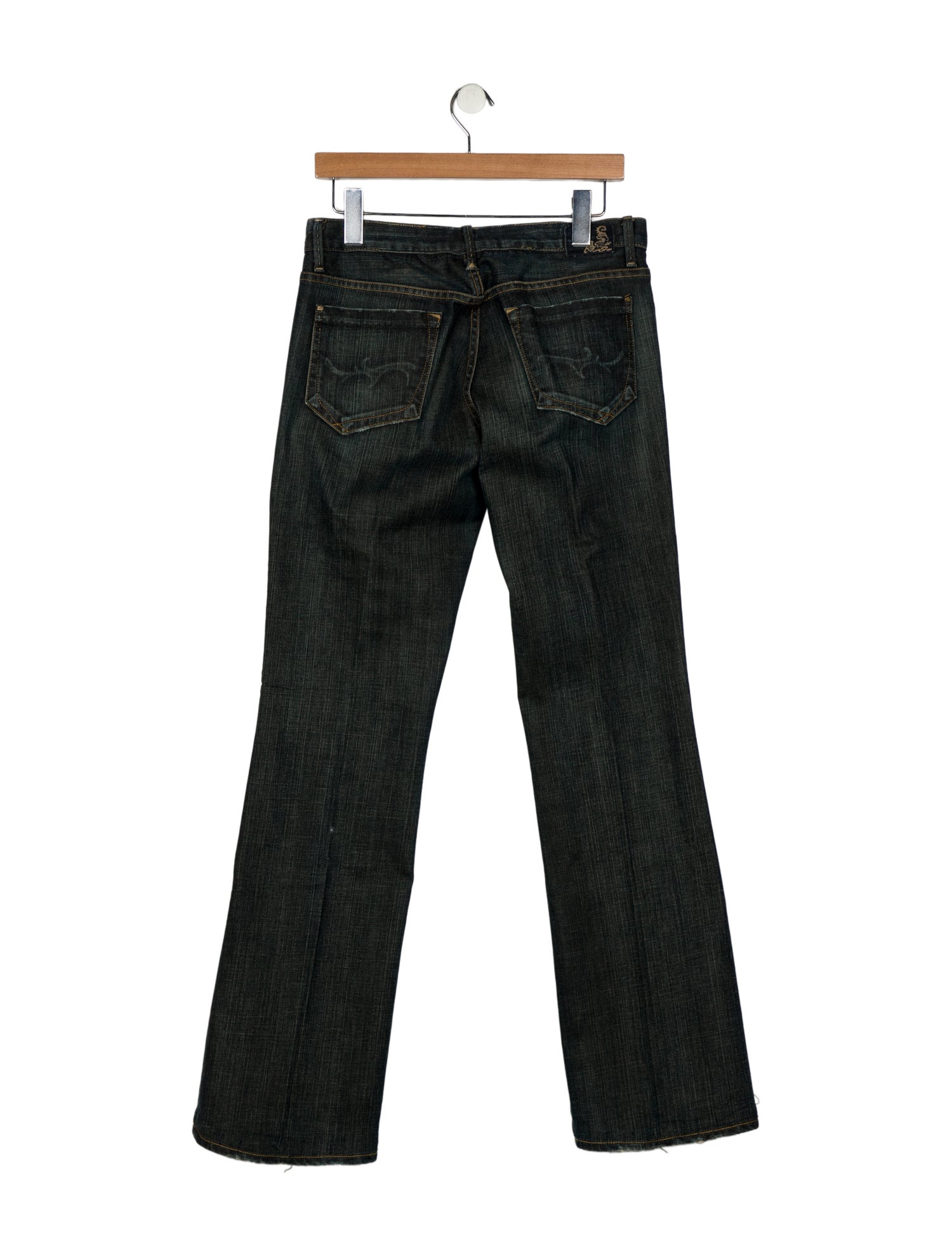 GoldSign Mid-Rise Wide Leg Jeans