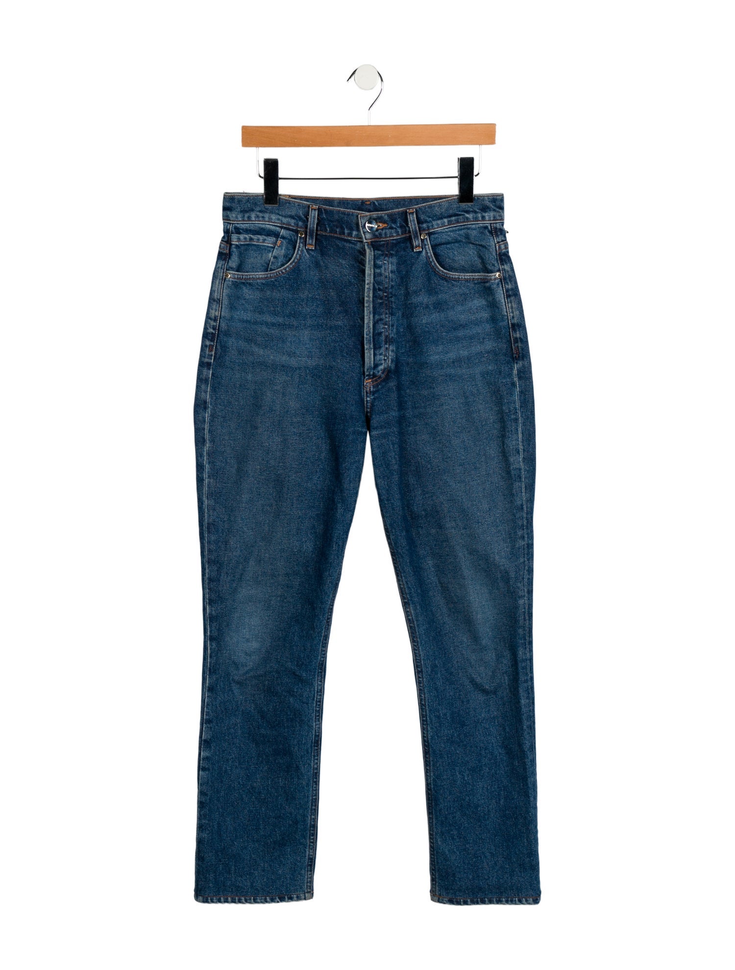 GoldSign High-Rise Straight Leg Jeans