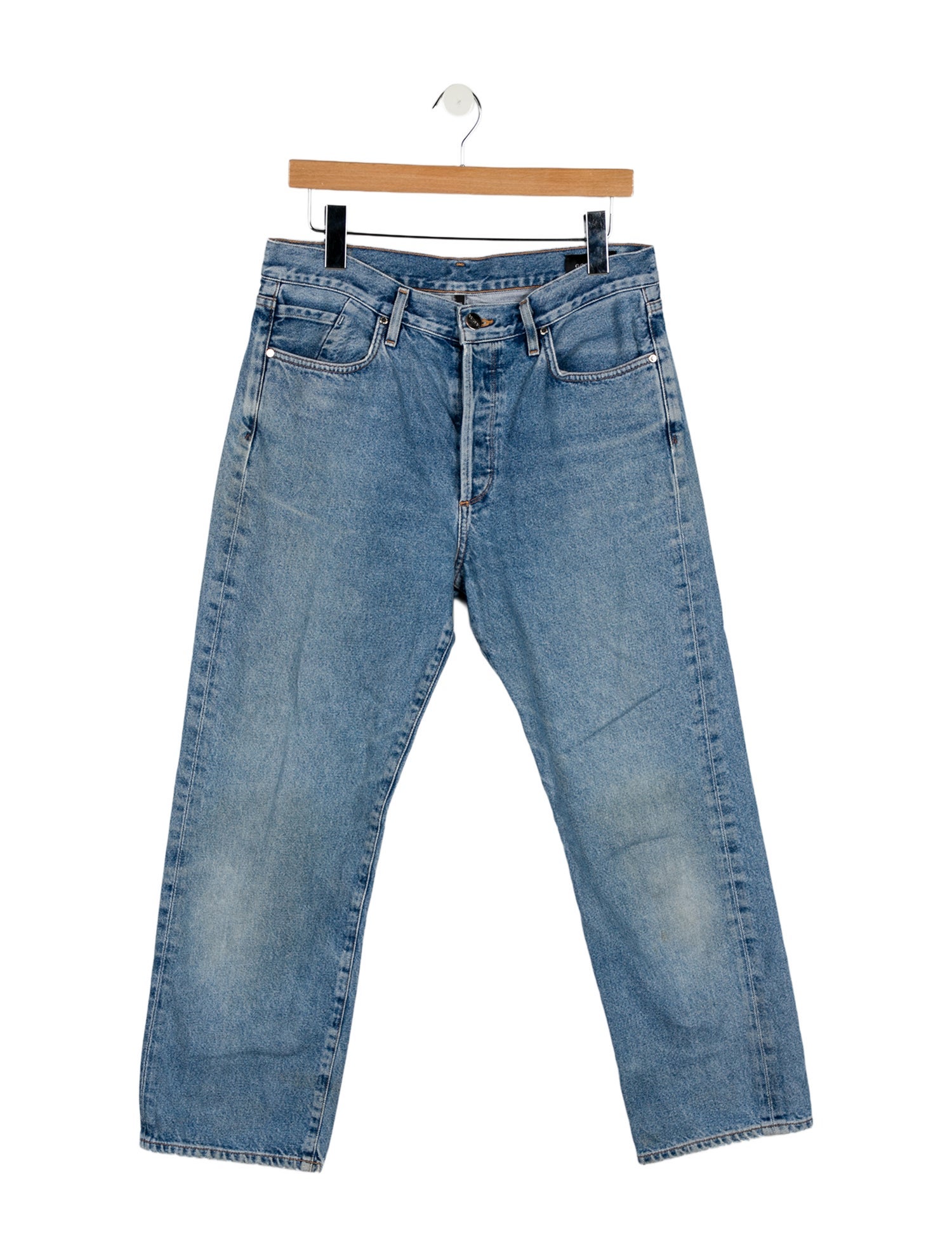GoldSign High-Rise Straight Leg Jeans