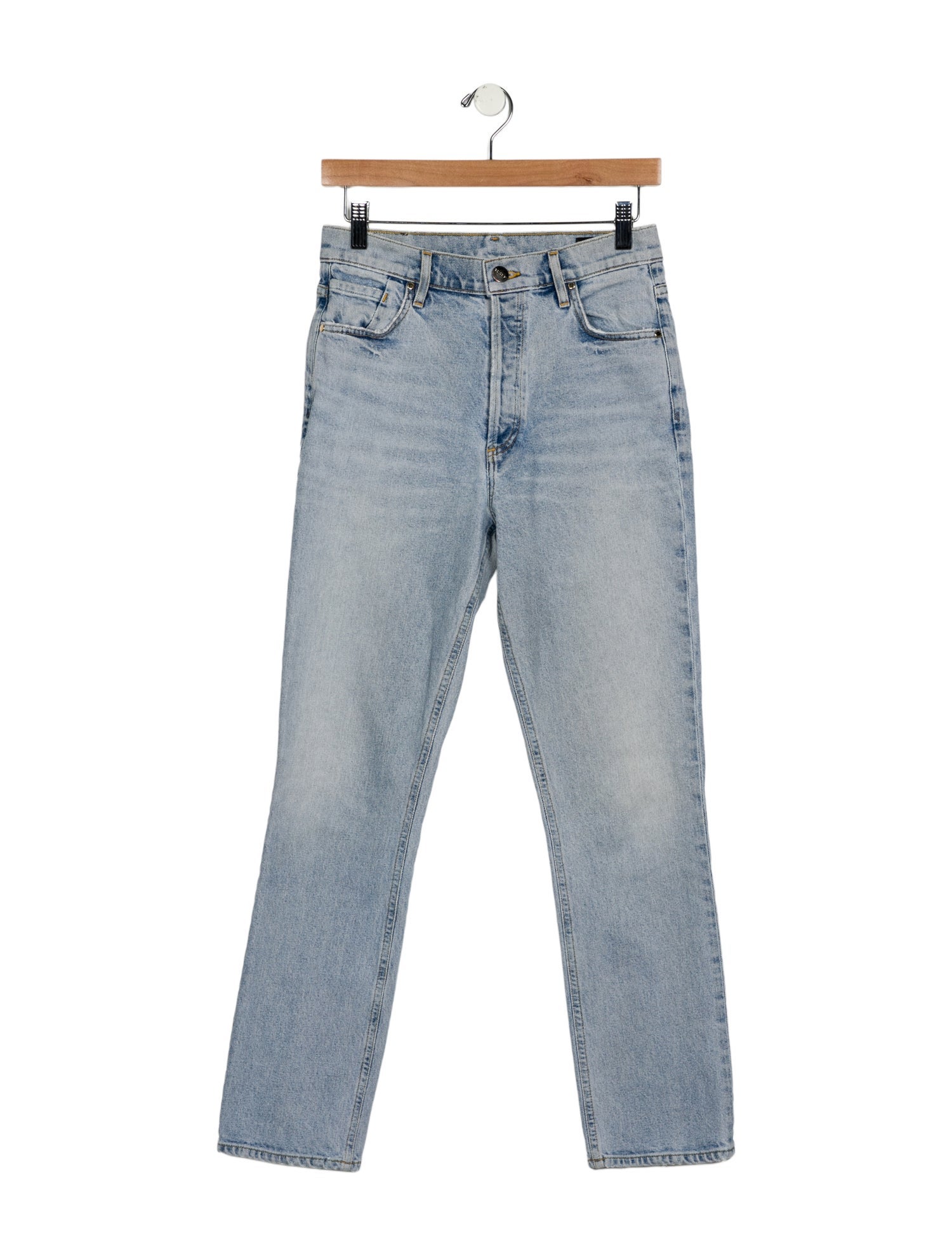 GoldSign High-Rise Straight Leg Jeans