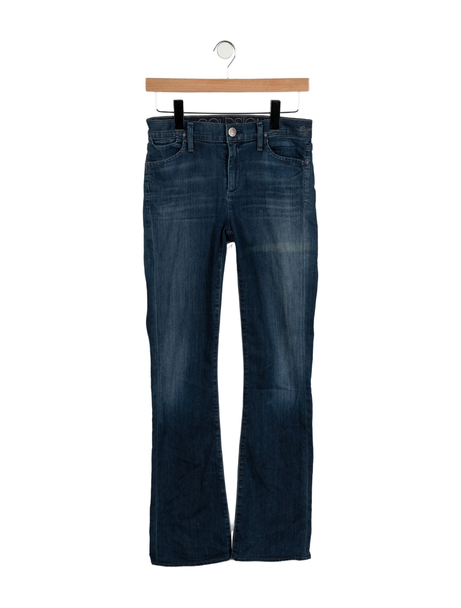 GoldSign Low-Rise Straight Leg Jeans