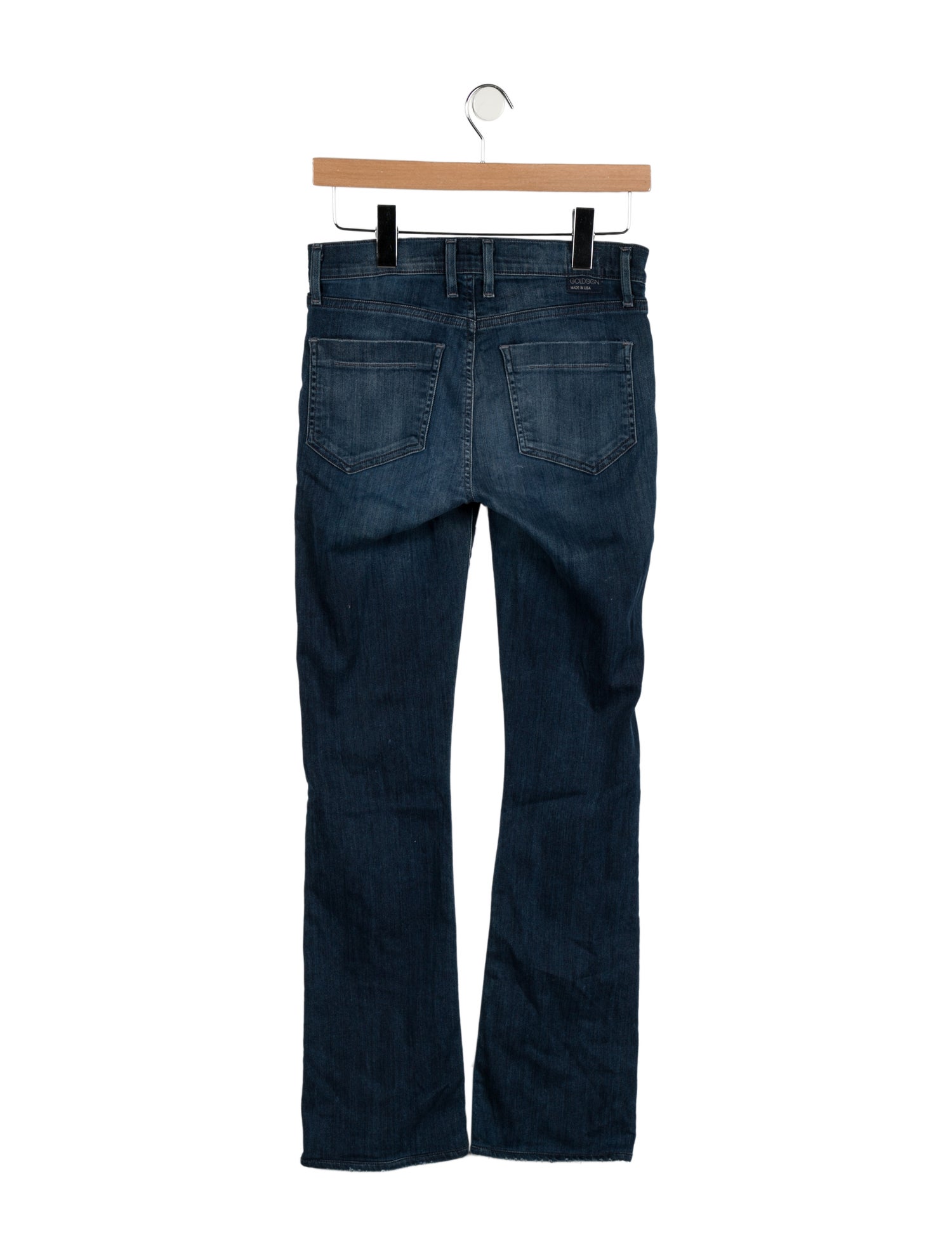 GoldSign Low-Rise Straight Leg Jeans