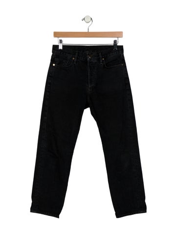 Pre-owned Goldsign Mid-rise Straight Leg Jeans In Black