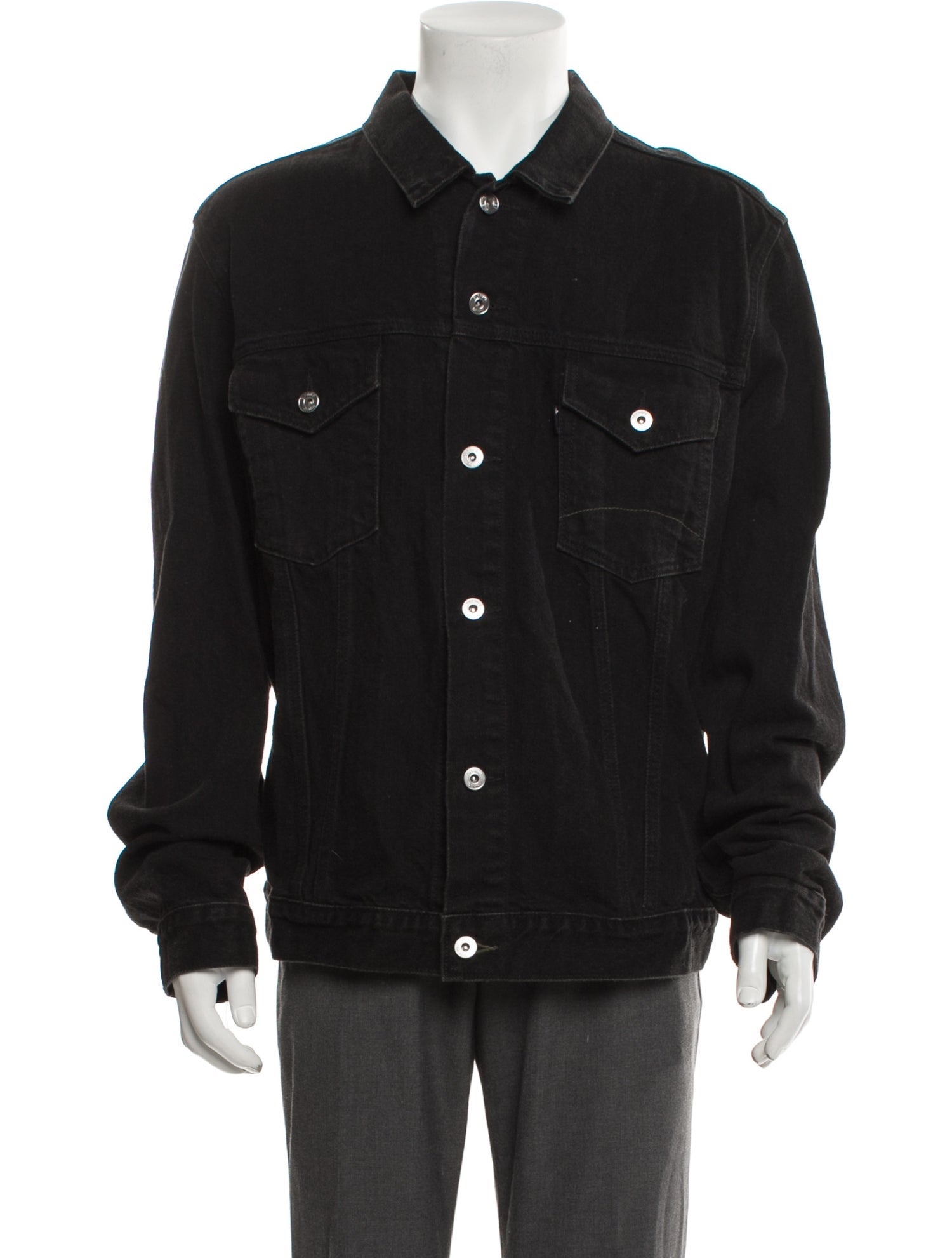 Veronique Branquinho Mandarin Collar Patch Jacket - Grey