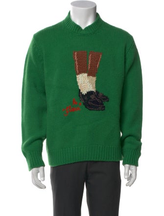 GOLF le FLEUR* Virgin Wool Graphic Print Pullover