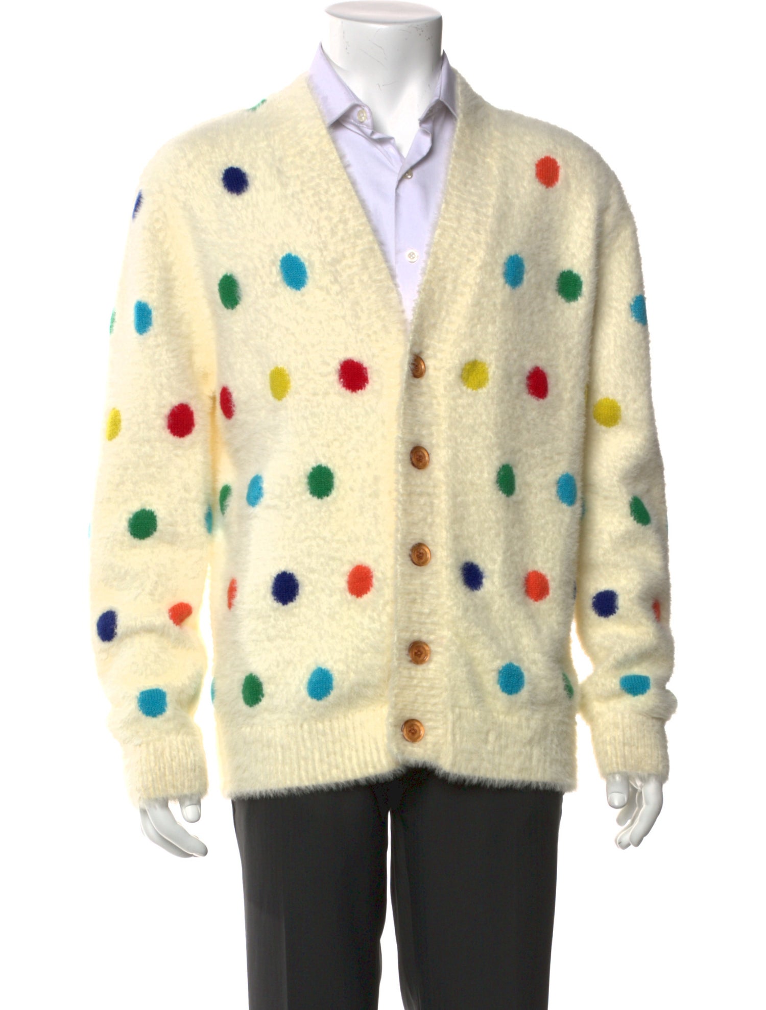 GOLF le FLEUR* Polka Dot Print V-Neck Cardigan