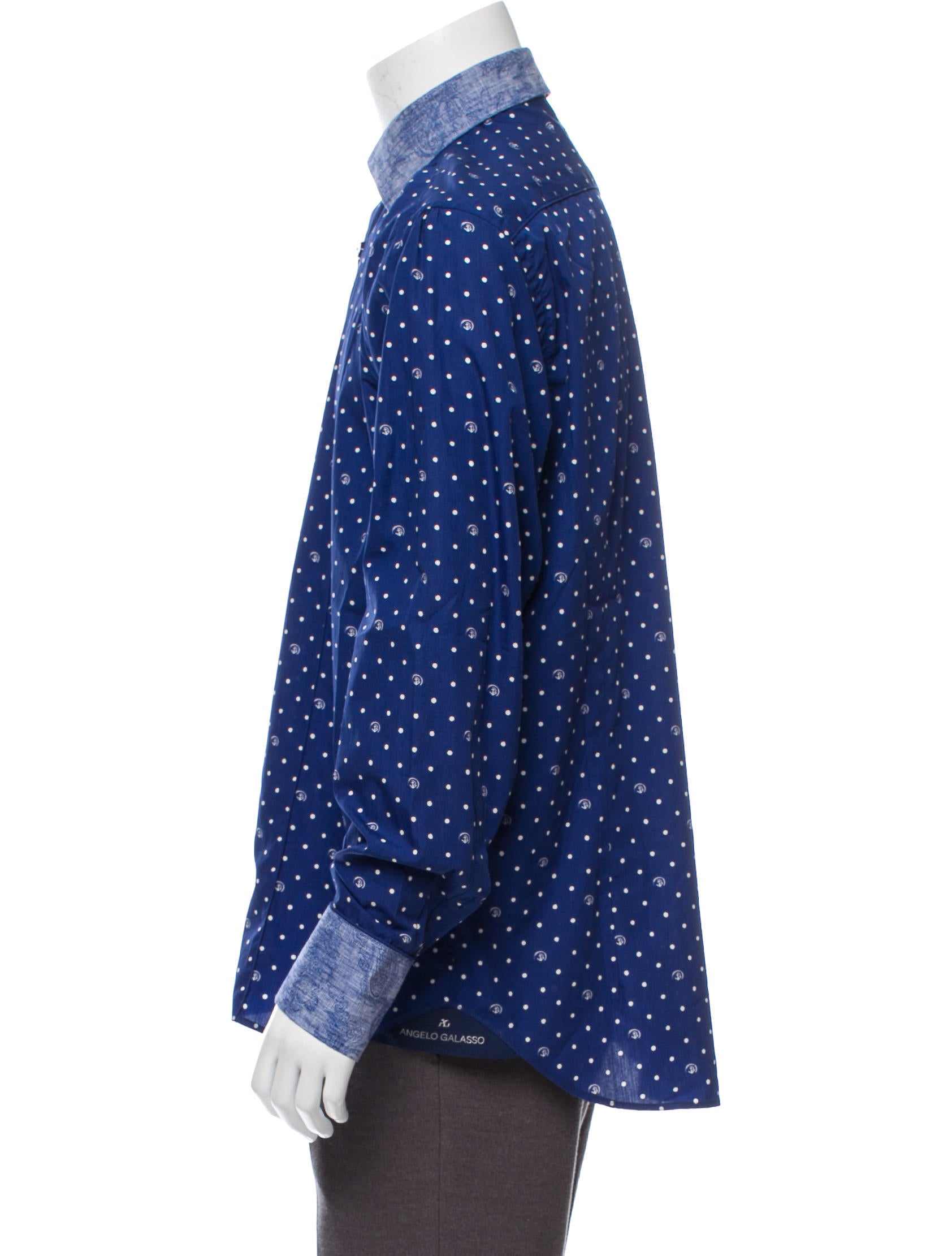 Angelo Galasso Printed Button-Up Shirt