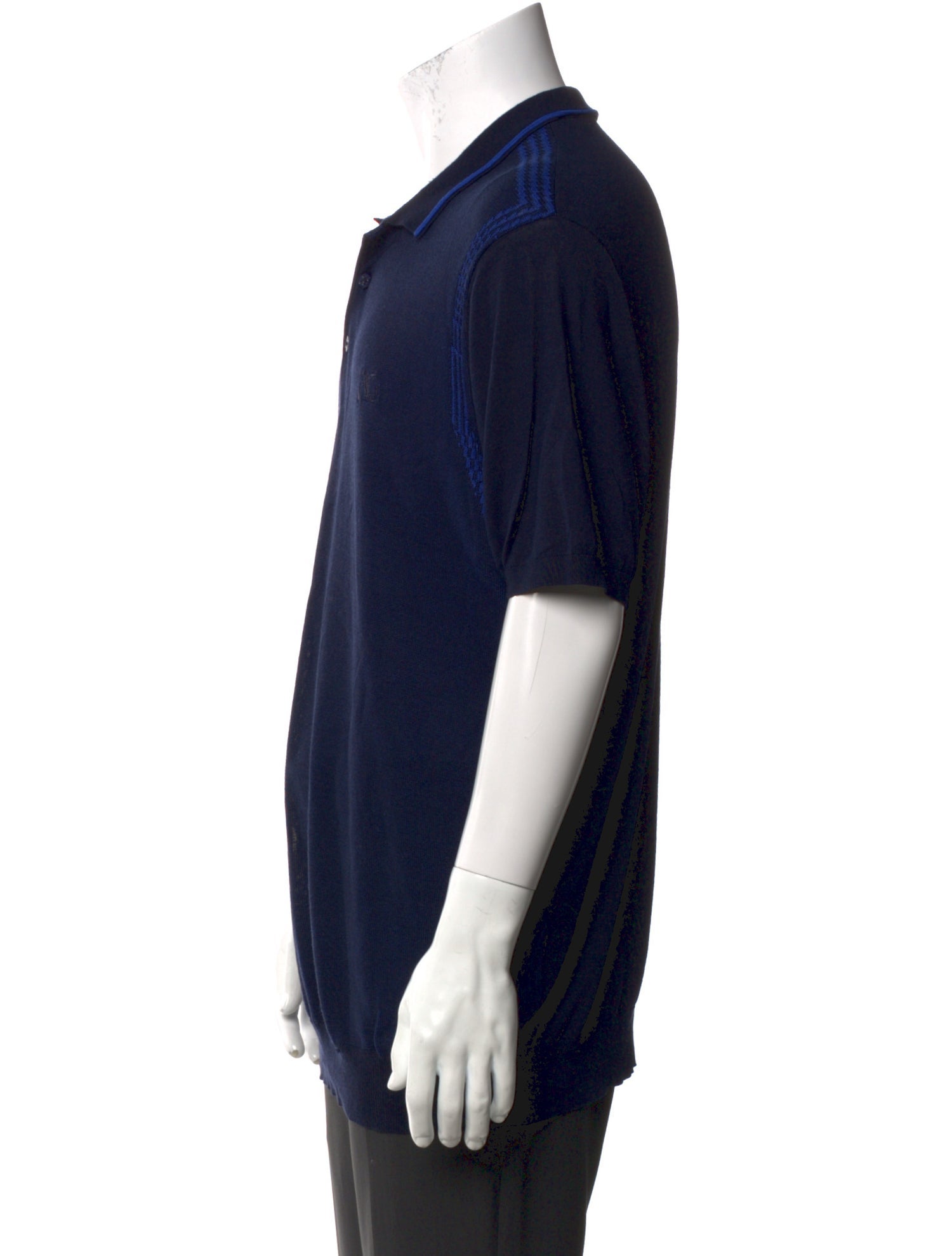 Angelo Galasso Collar Short Sleeve Polo Shirt