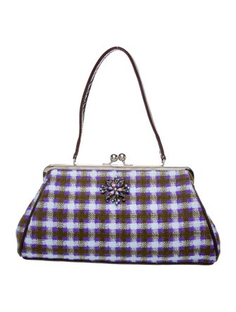 Glenda Gies Wool Top Handle Bag
