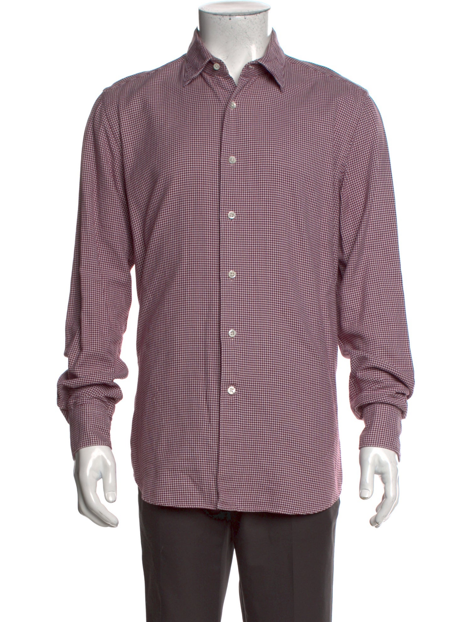 Glanshirt Plaid Print Long Sleeve Shirt