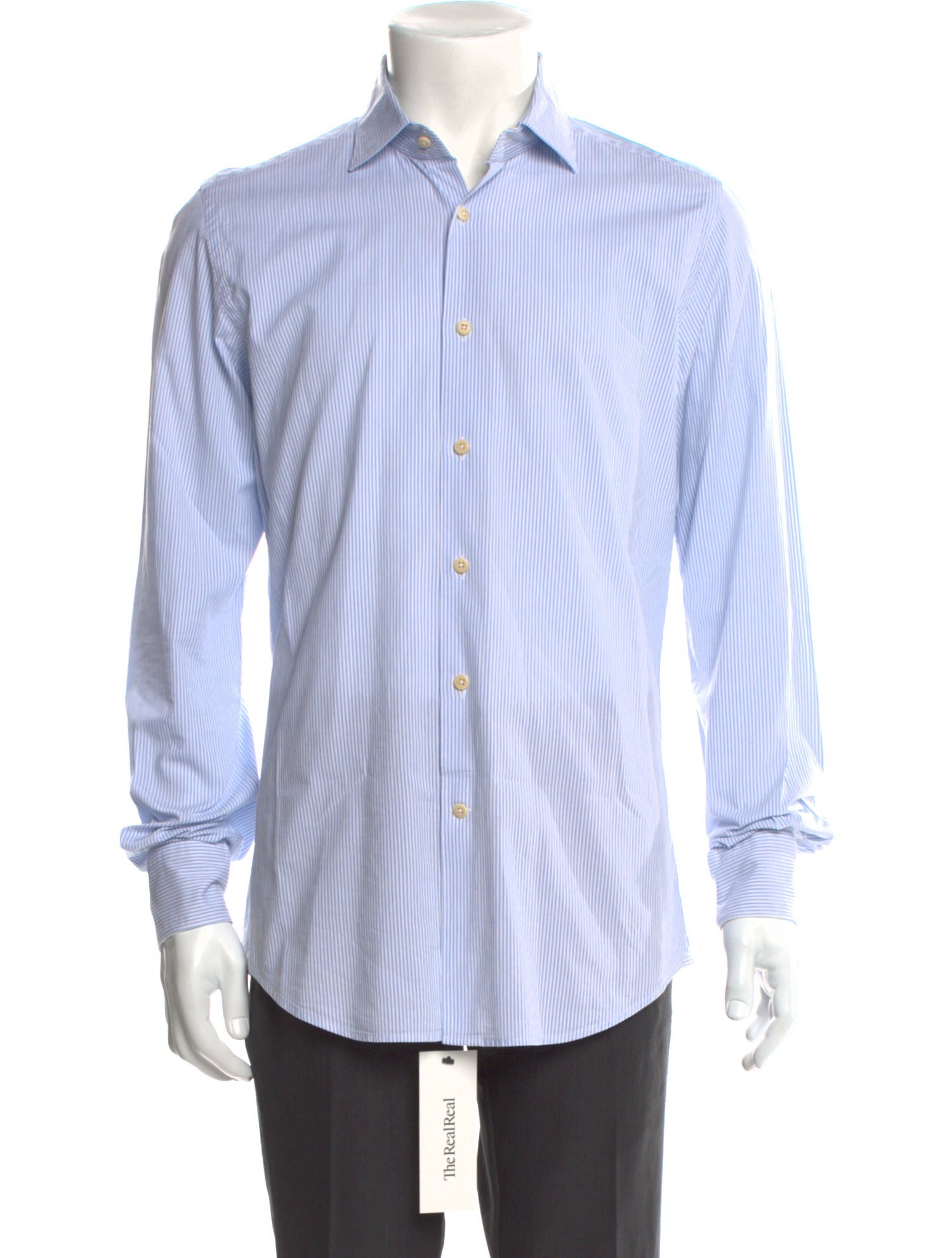 Glanshirt Striped Long Sleeve Dress Shirt