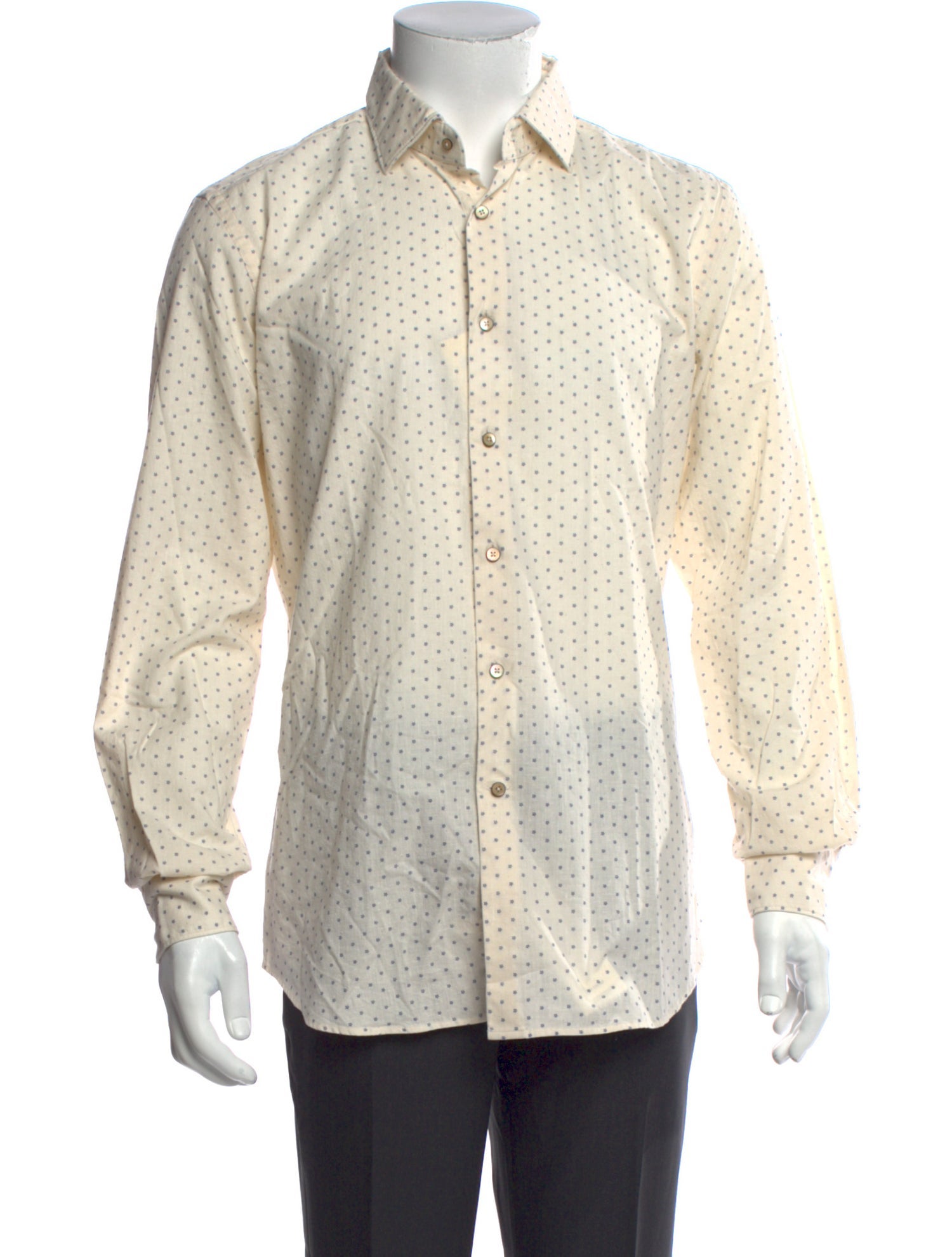 Glanshirt Polka Dot Print Long Sleeve Shirt w/ Tags