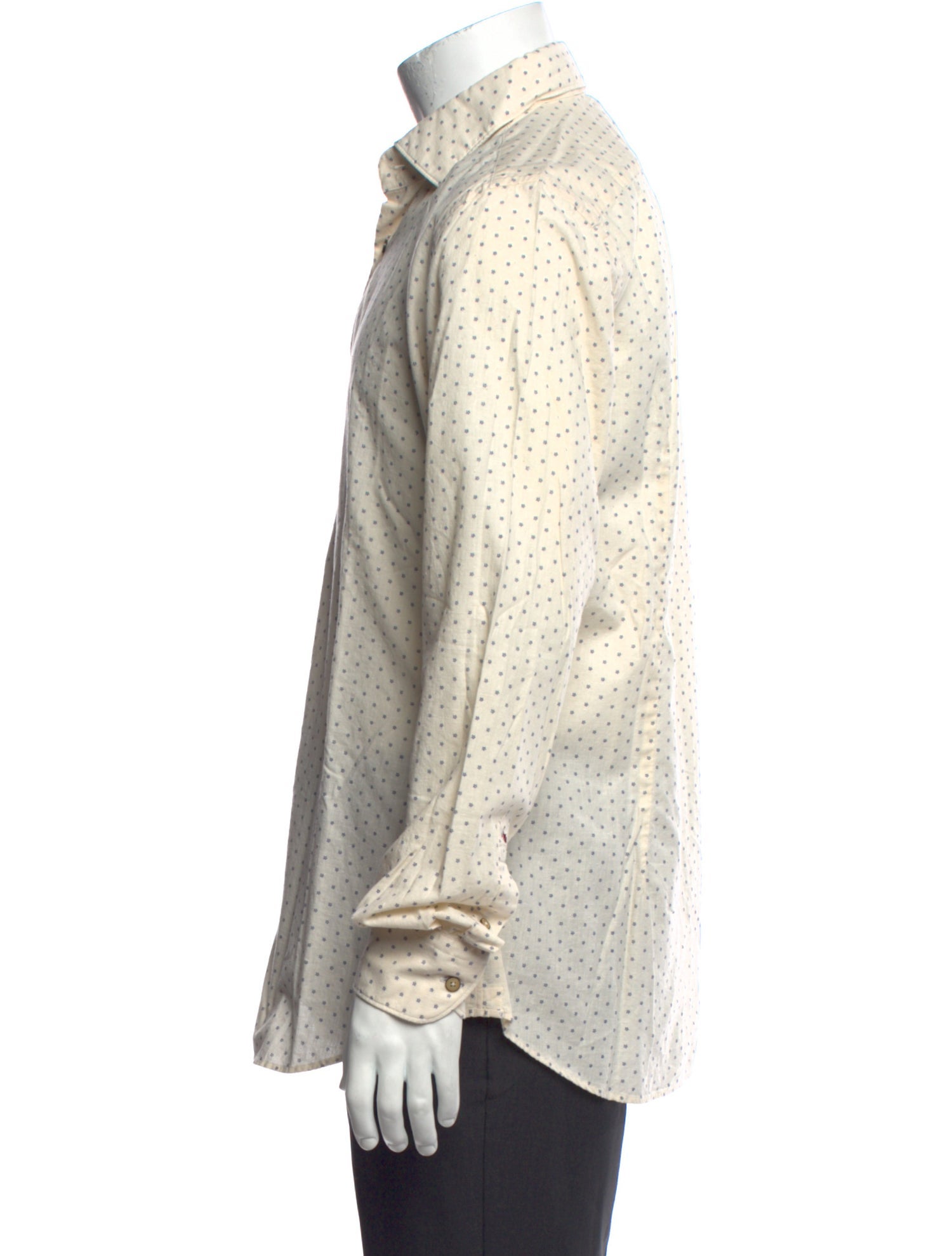 Glanshirt Polka Dot Print Long Sleeve Shirt w/ Tags