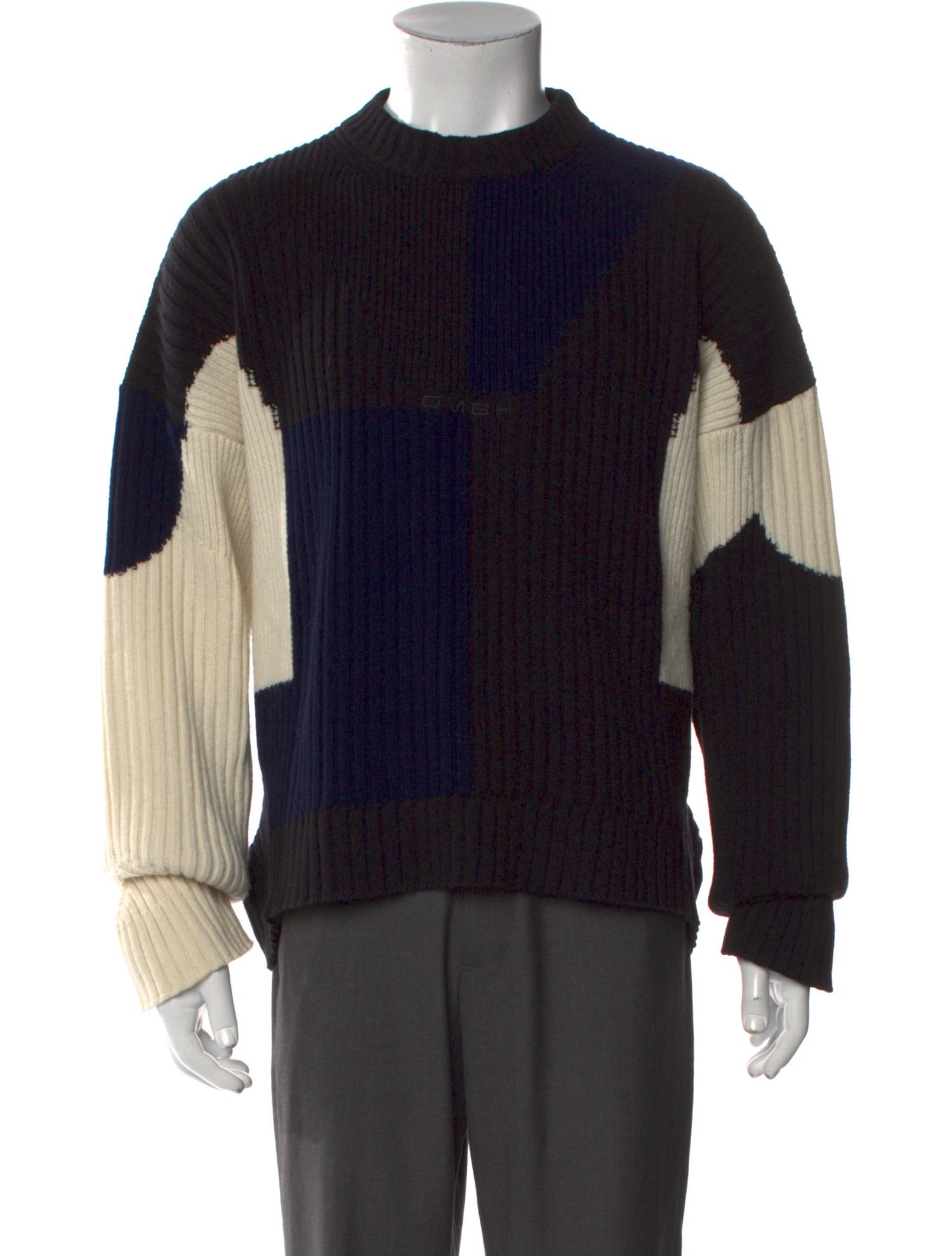 GmbH Wool Colorblock Pattern Pullover