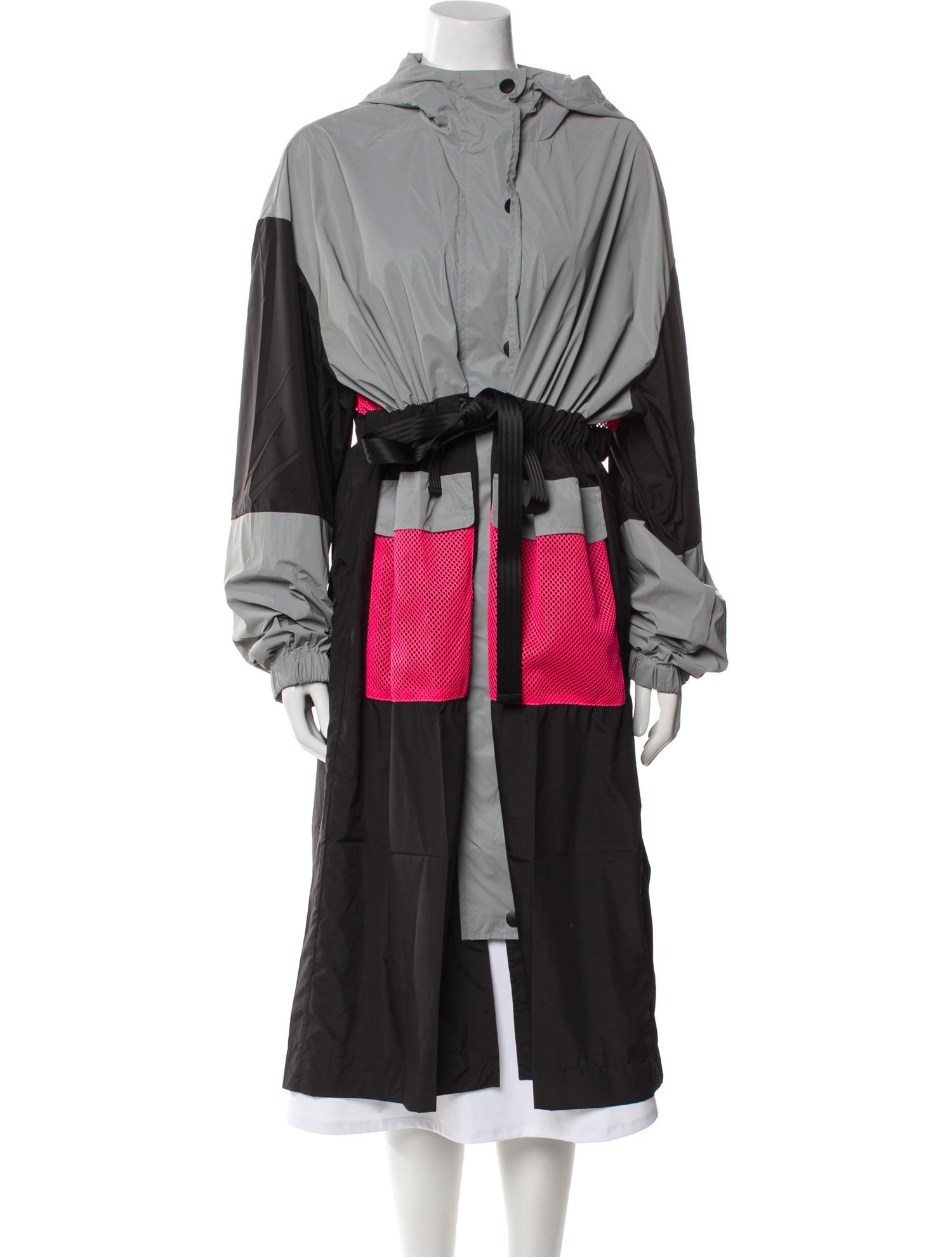 God's Masterful Children Colorblock Pattern Trench Coat