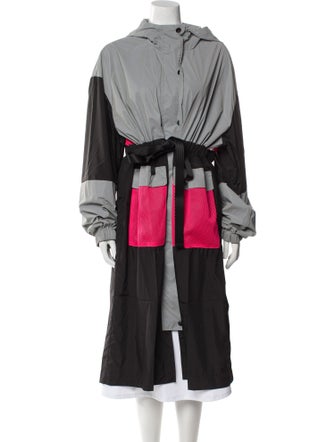 God's Masterful Children Colorblock Pattern Trench Coat