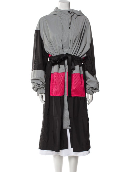 God's Masterful Children Colorblock Pattern Trench Coat