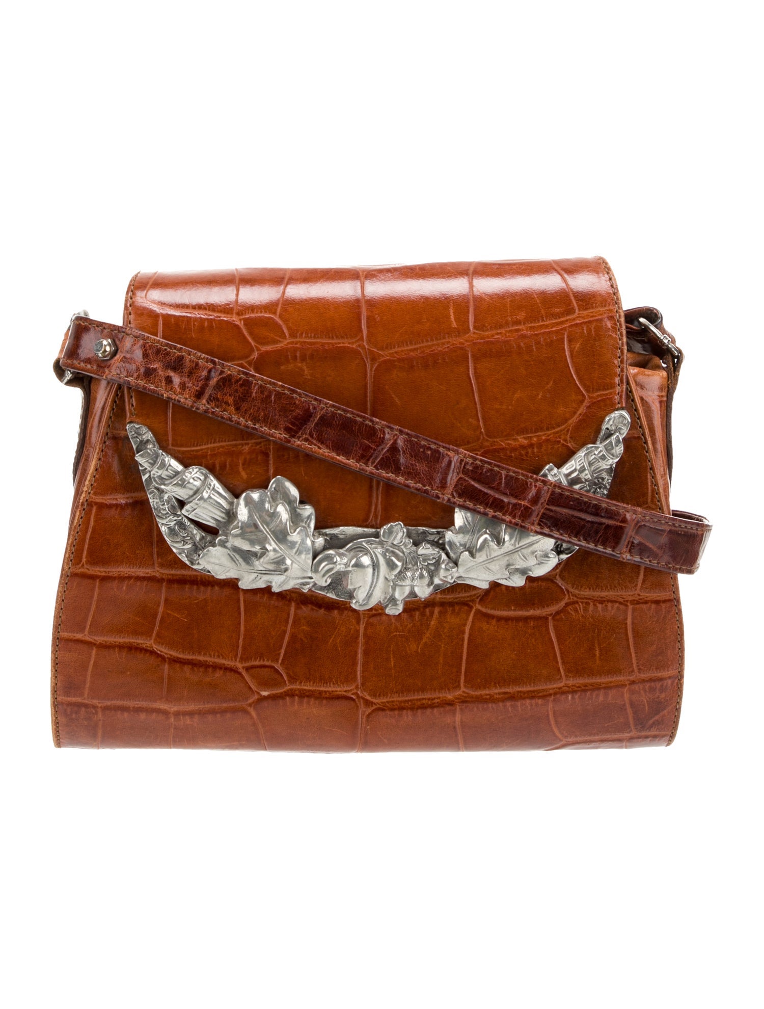 Glen Miller for Ann Turk Embossed Leather Crossbody Bag