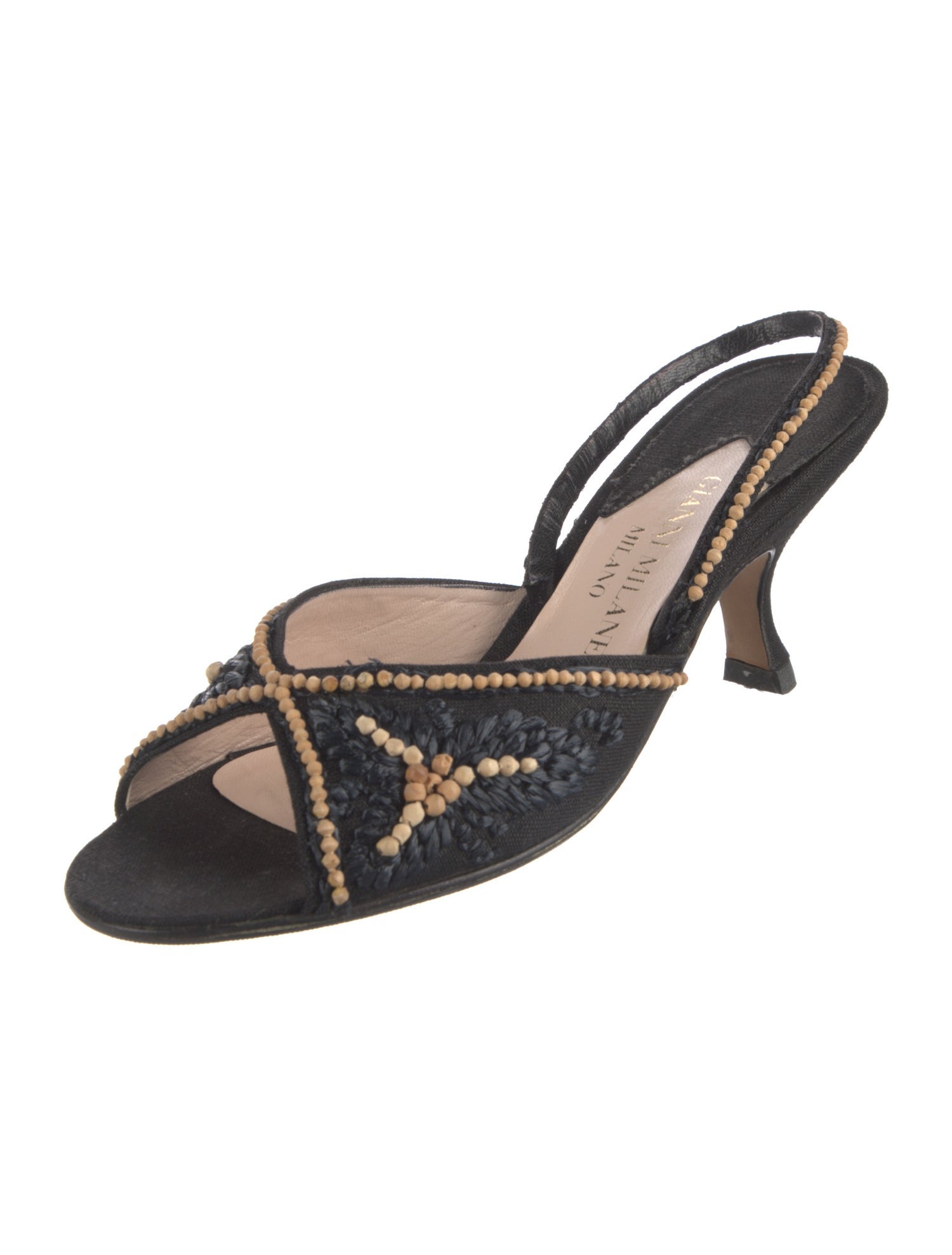 Gianni Milanesi Canvas Slingback Sandals