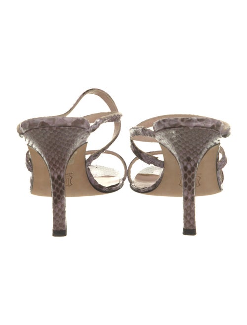 Gianni Milanesi Embossed Leather Animal Print Slides