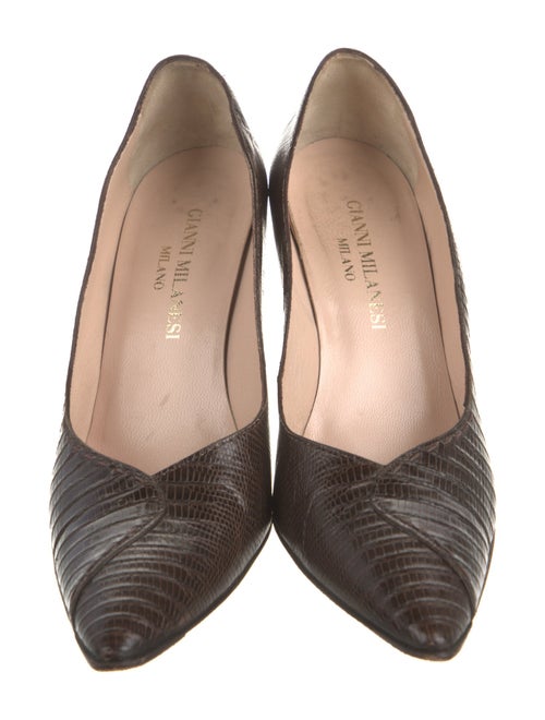 Gianni Milanesi Lizard Animal Print Pumps