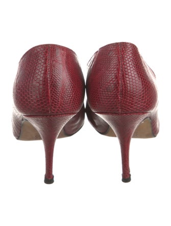Gianni Milanesi Leather Animal Print Pumps