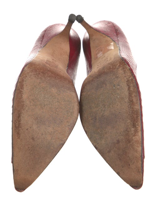 Gianni Milanesi Leather Animal Print Pumps