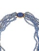 Gump's 18K Chalcedony Multi-Strand Bead Necklace