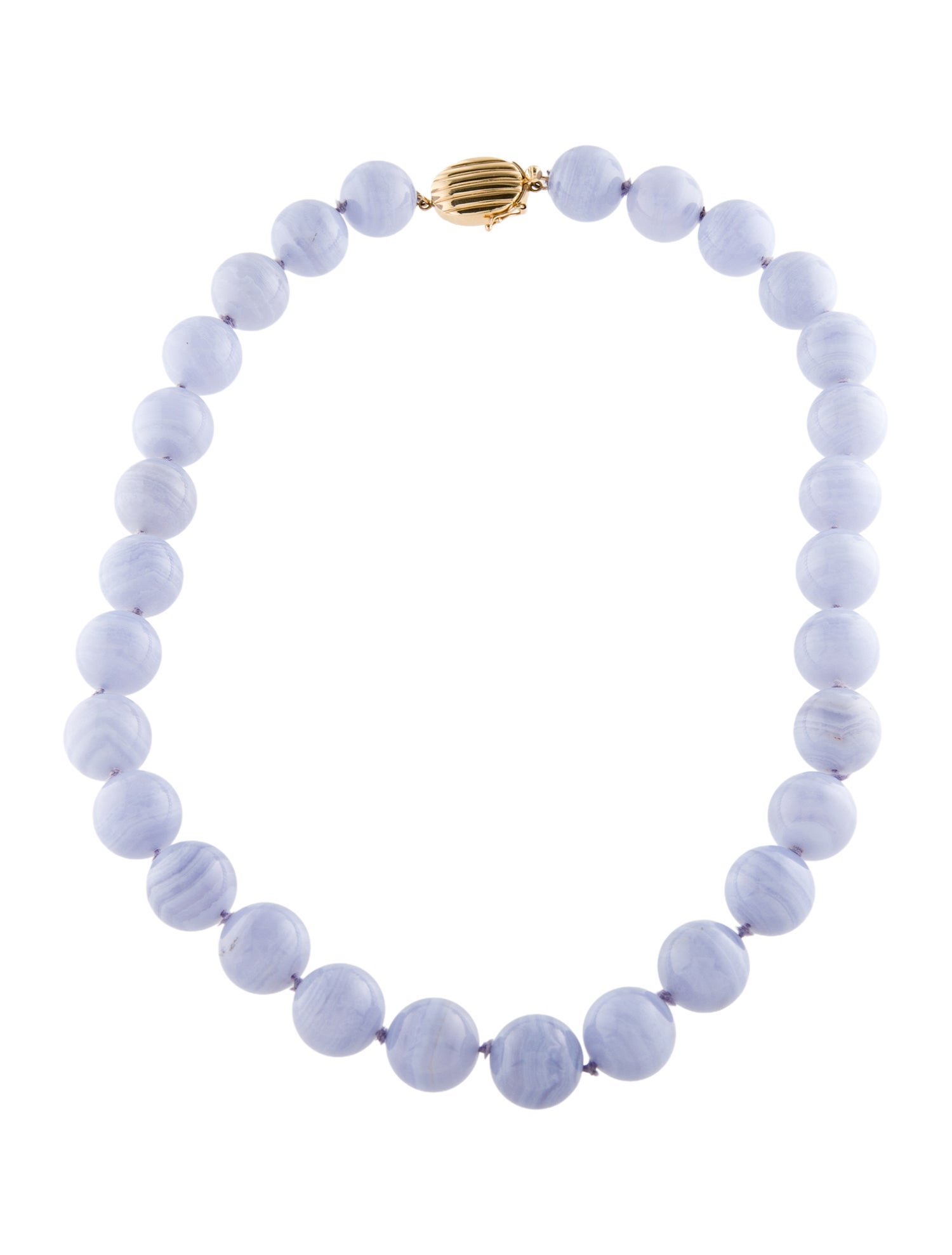 Gump's 14K Lace Agate Necklace