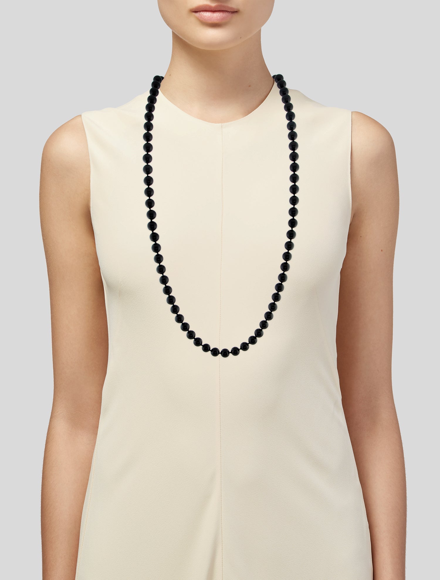 Gump's 14K Nephrite Bead Necklace