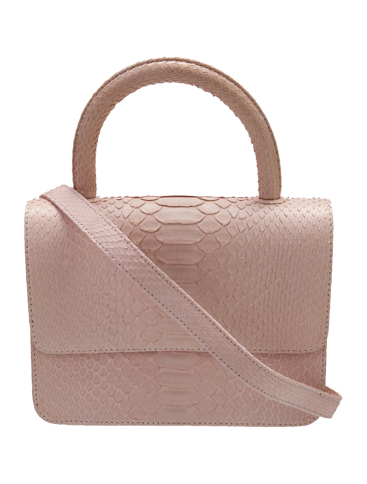 Gelareh Mizrahi Snakeskin Top Handle Bag