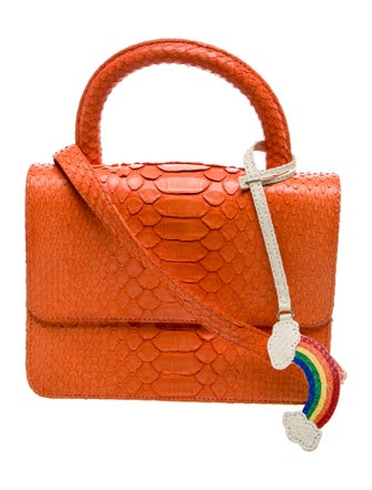 Gelareh Mizrahi Snakeskin Top Handle Bag