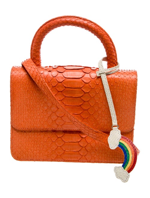 Gelareh Mizrahi Snakeskin Top Handle Bag