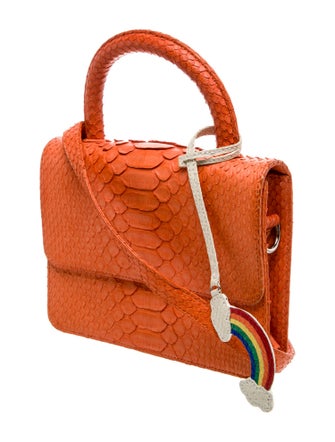 Gelareh Mizrahi Snakeskin Top Handle Bag