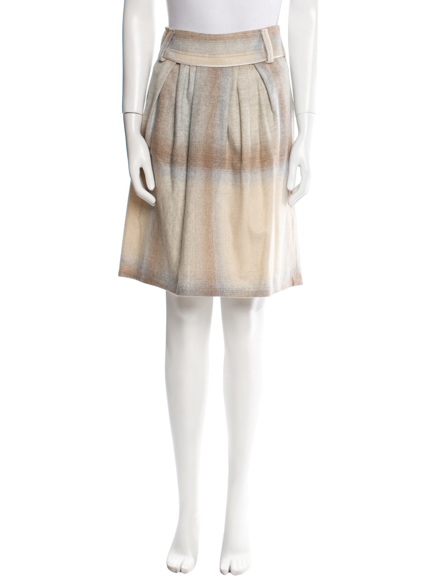 GUNEX x Brunello Cucinelli Virgin Wool Knee-Length Skirt