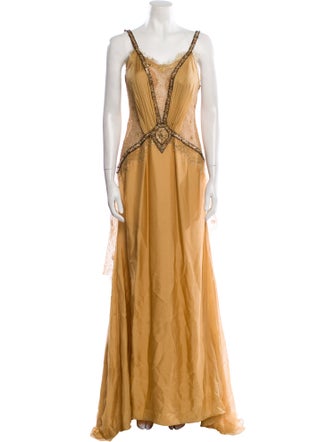 Gattinolli Couture Silk Long Dress