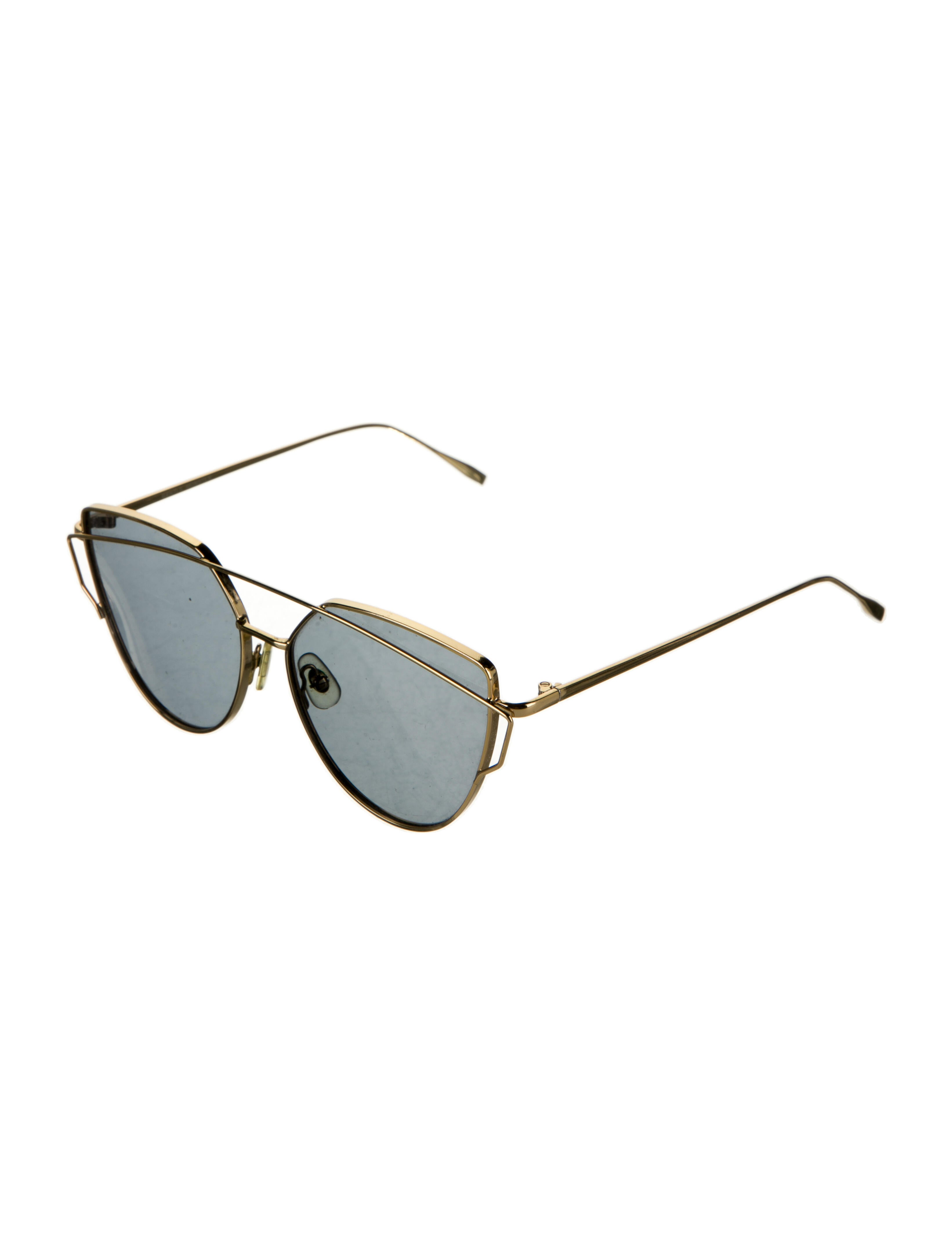 Gentle Monster Aviator Tinted Sunglasses Gold Sunglasses, Accessories