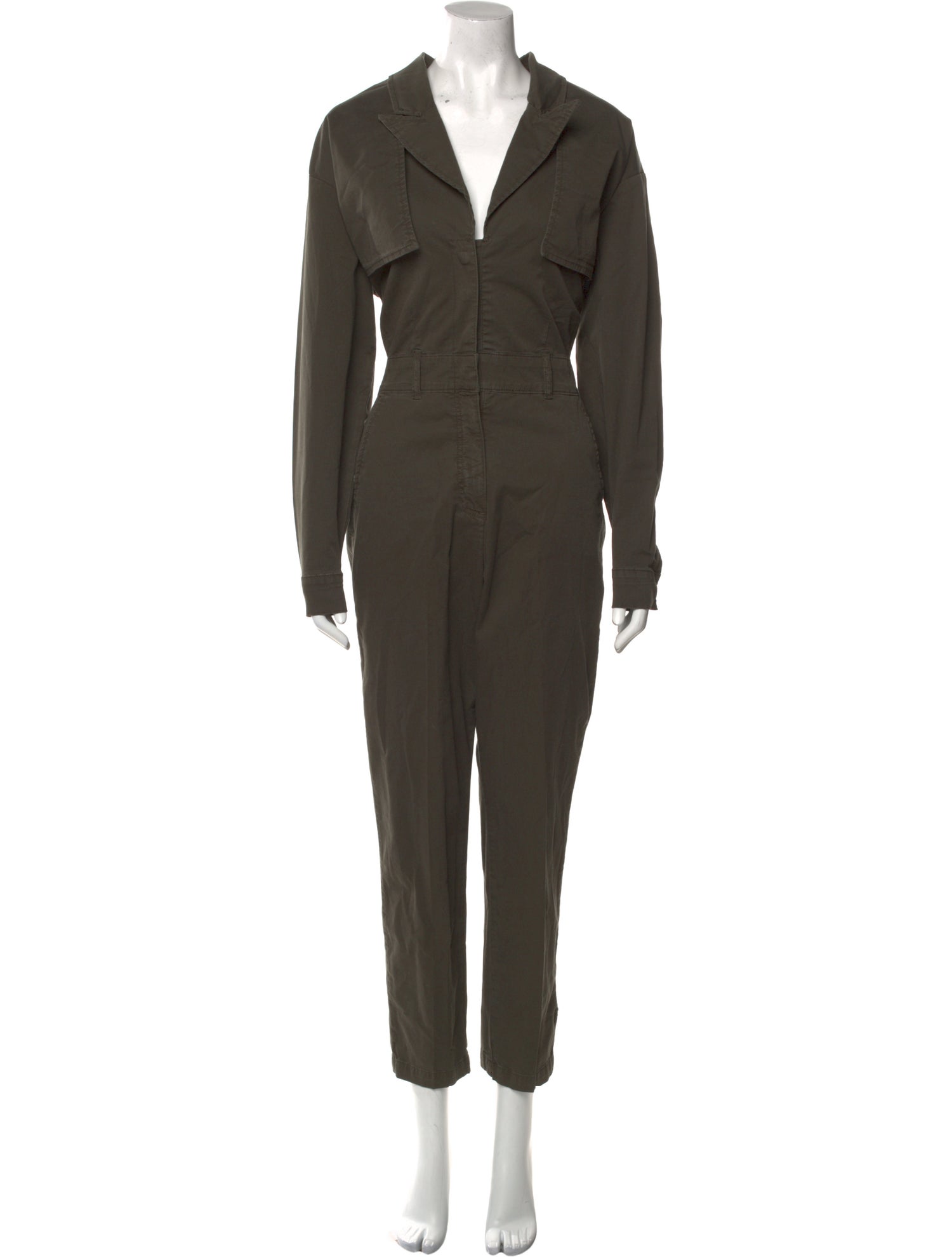 L'Academie V-Neck Jumpsuit - Green, 12.25