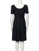 Goat Scoop Neck Knee-Length Dress