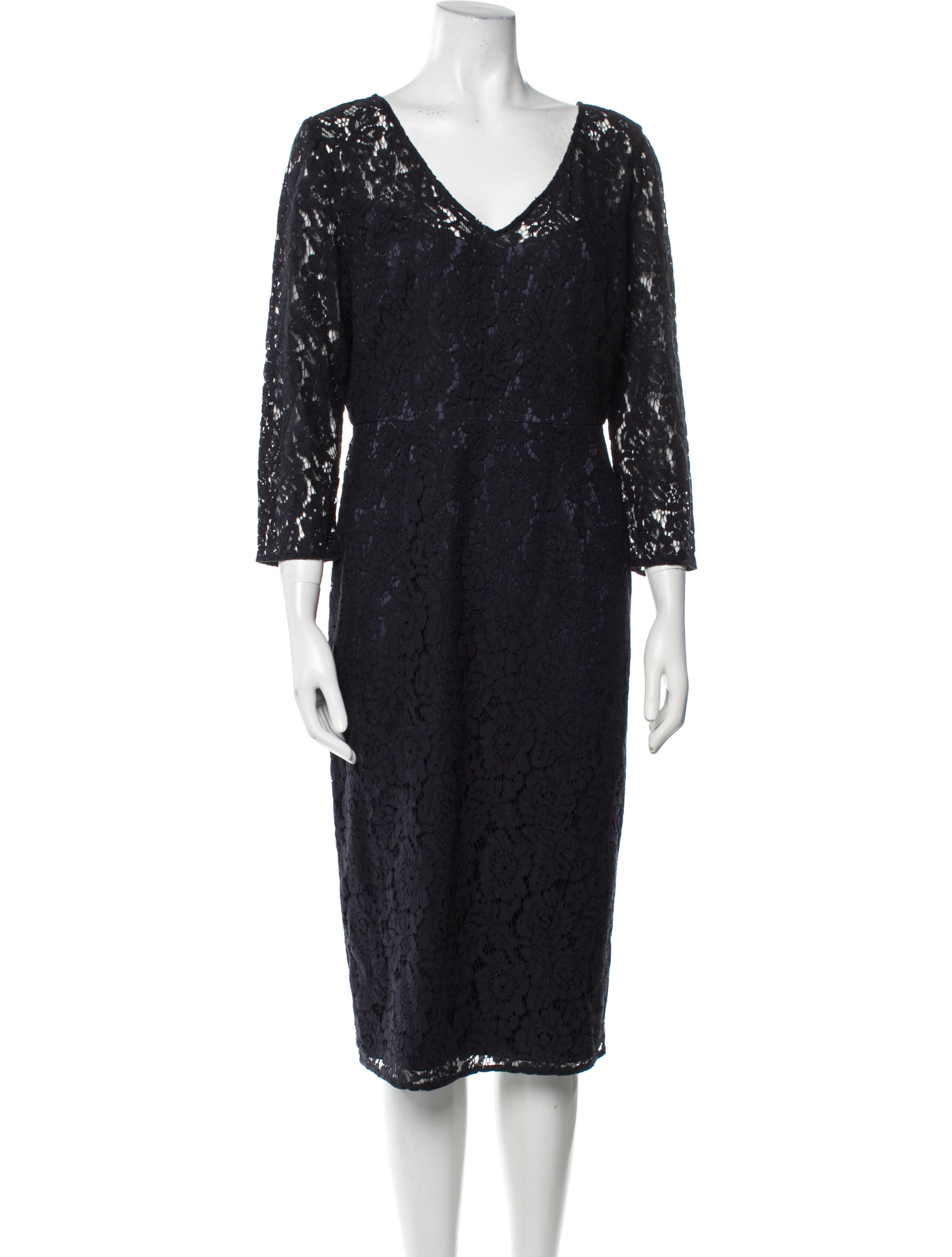 Goat V-Neck Midi Length Dress