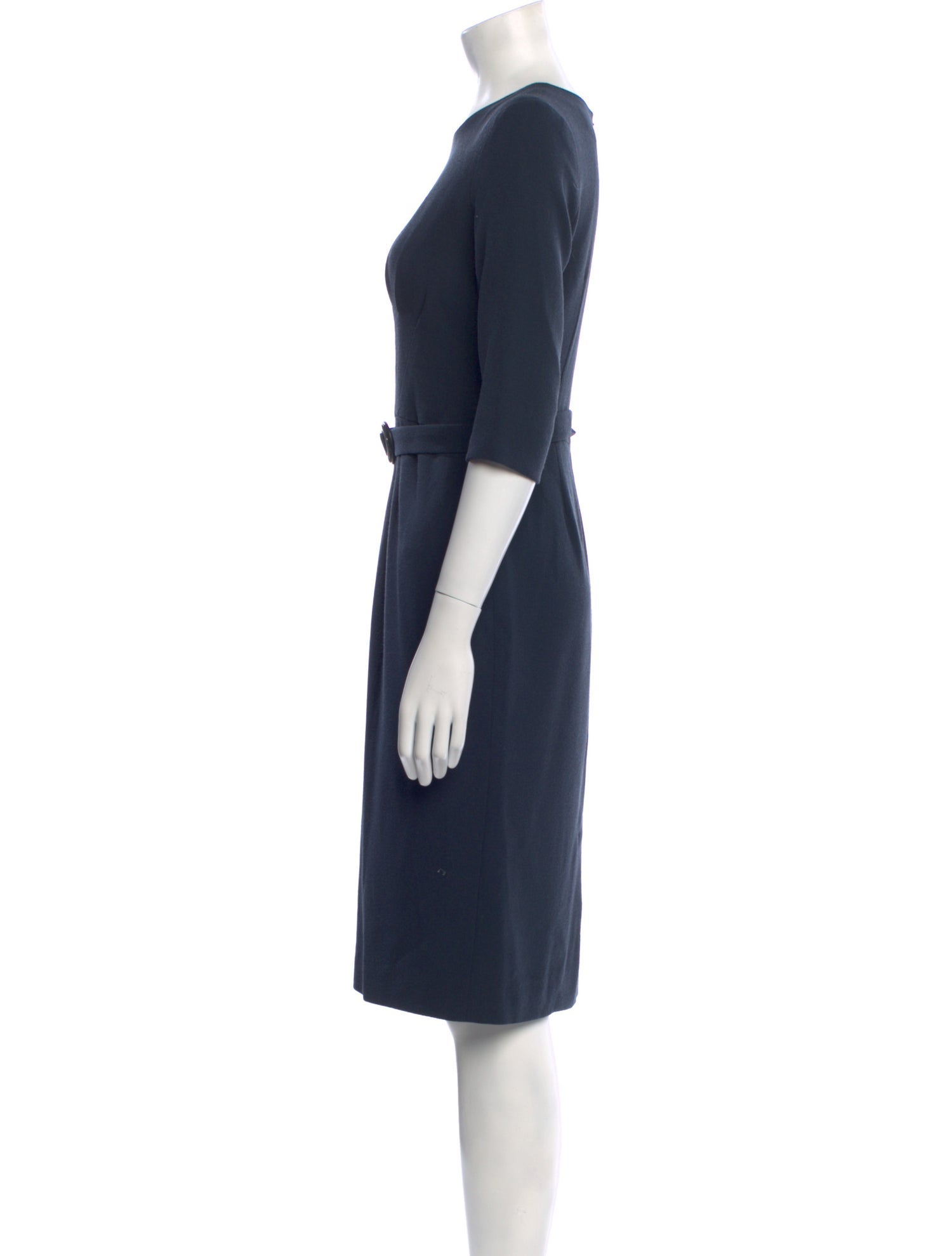 Goat Wool Knee-Length Dress