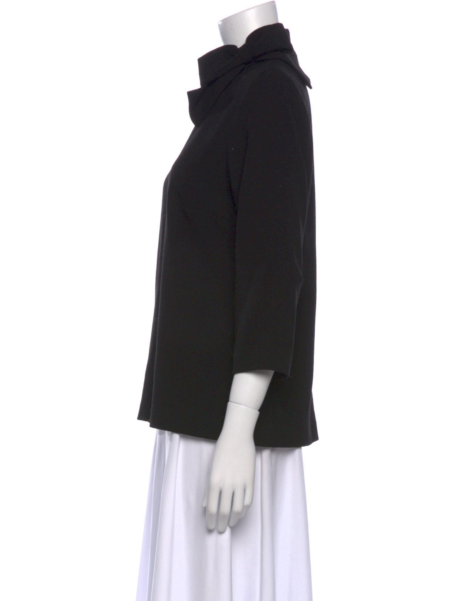 Goat Wool Mock Neck Sweatshirt