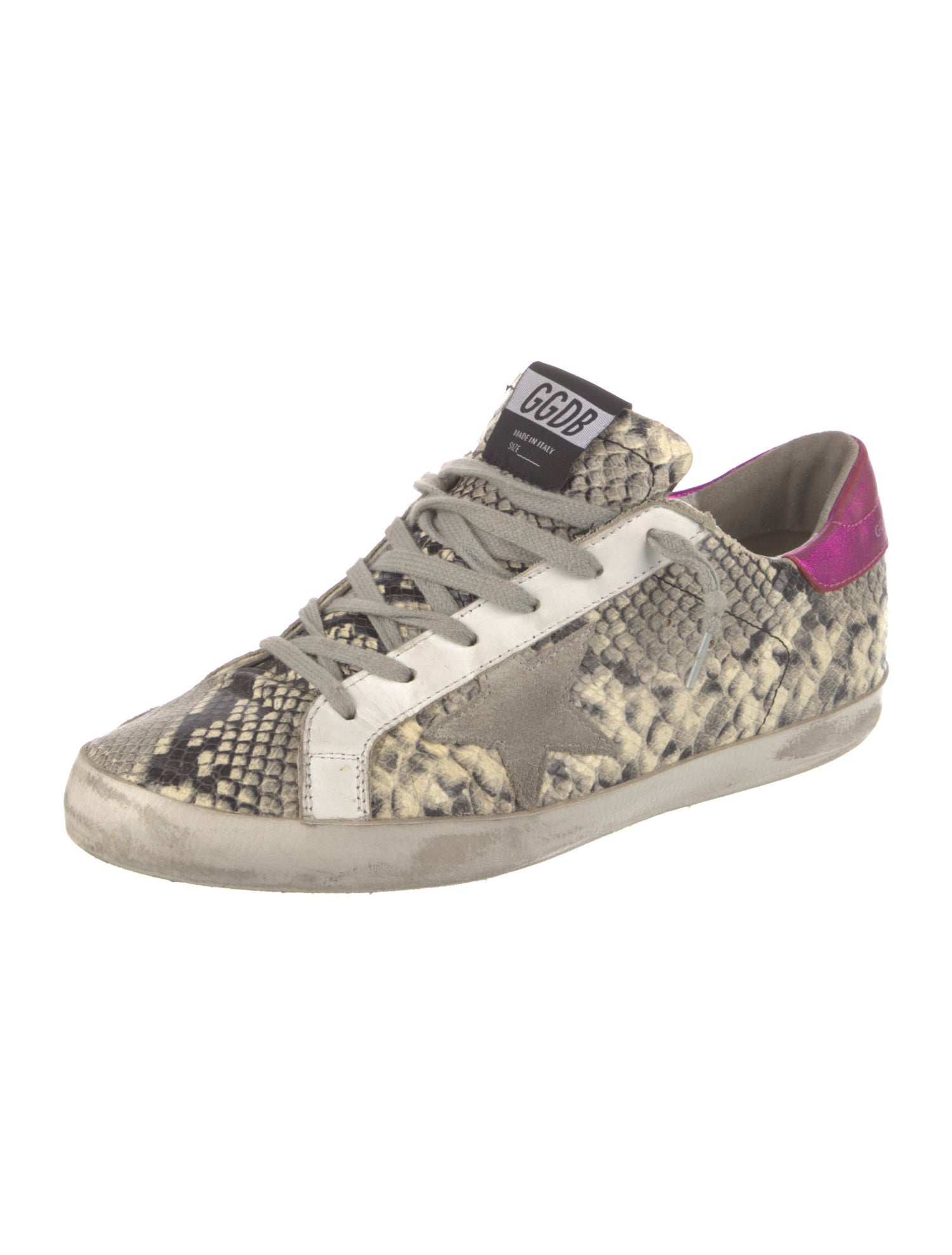 Golden Goose x Bonpoint Snakeskin Animal Print Sneakers