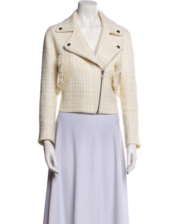 Goen.J Tweed Pattern Biker Jacket