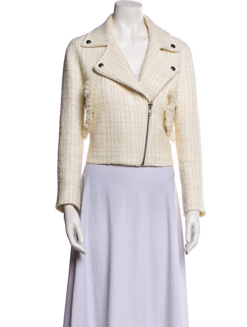 Goen.J Tweed Pattern Biker Jacket