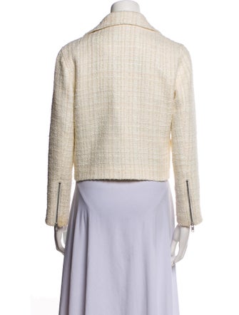 Goen.J Tweed Pattern Biker Jacket