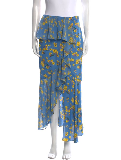 Goen.J Floral Print Midi Length Skirt