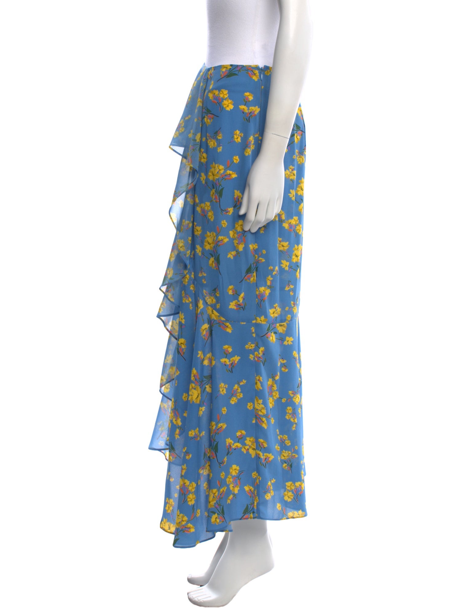 Goen.J Floral Print Midi Length Skirt