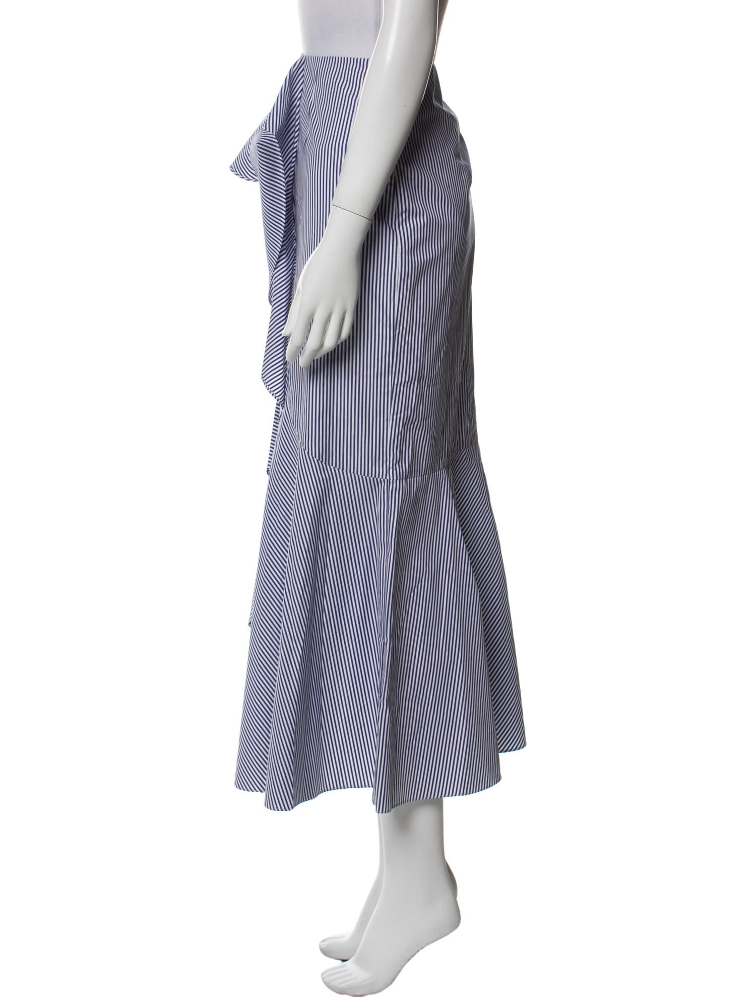 Goen.J Striped Midi Length Skirt w/ Tags