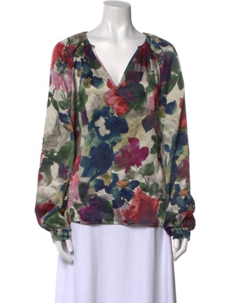 Go by Go Silk Silk Floral Print Blouse
